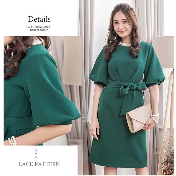 パーティードレス 結婚式 ワンピース ミディアム 膝丈 膝下 フォーマル ドレス お呼ばれ 袖あり パーティ ドレス フォーマル ひざ丈 膝丈 披露宴 二次会 Pt163 Etokyo 通販 Yahoo ショッピング