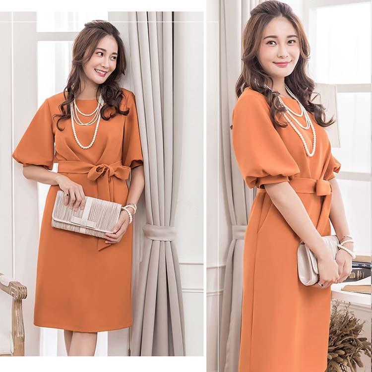 パーティードレス 結婚式 ワンピース ミディアム 膝丈 膝下 フォーマル ドレス お呼ばれ 袖あり パーティ ドレス フォーマル ひざ丈 膝丈 披露宴 二次会 Pt163 Etokyo 通販 Yahoo ショッピング