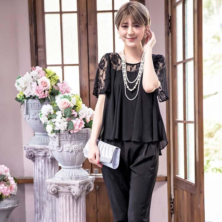パンツドレス 結婚式 パーティードレス パンツ 大きいサイズ ドレス ワンピース パーティー 激安 代 30代 40代 半袖95 Pt25 02 Etokyo 通販 Yahoo ショッピング