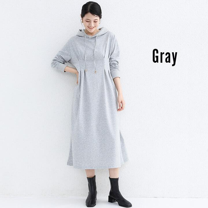 ワンピース レディース コットン 綿 長袖 20代 30代 パーカーワンピース ロング ナチュラル カジュアル 体型カバー ゆったり 大きめ ゆるっとワンピ rt1118 | You Color | 10