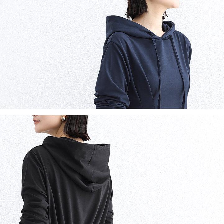 ワンピース レディース コットン 綿 長袖 20代 30代 パーカーワンピース ロング ナチュラル カジュアル 体型カバー ゆったり 大きめ ゆるっとワンピ rt1118 | You Color | 16