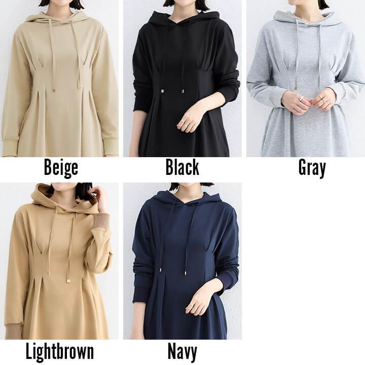 ワンピース レディース コットン 綿 長袖 20代 30代 パーカーワンピース ロング ナチュラル カジュアル 体型カバー ゆったり 大きめ ゆるっとワンピ rt1118 | You Color | 03