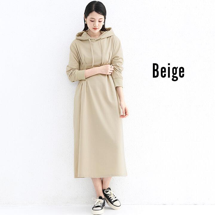 ワンピース レディース コットン 綿 長袖 20代 30代 パーカーワンピース ロング ナチュラル カジュアル 体型カバー ゆったり 大きめ ゆるっとワンピ rt1118 | You Color | 06
