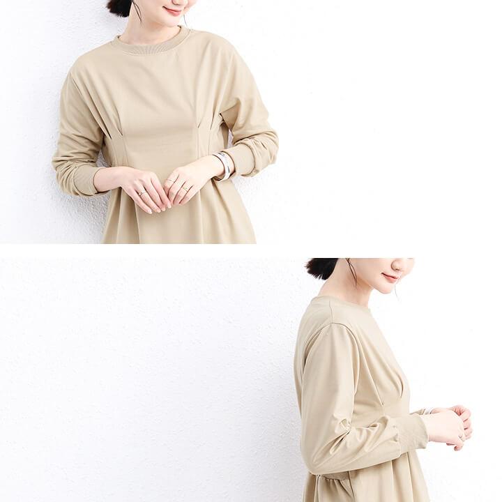 ワンピース レディース コットン 綿 長袖 20代 30代 パーカーワンピース ロング ナチュラル カジュアル 体型カバー ゆったり 大きめ ゆるっとワンピ rt1119 | You Color | 16