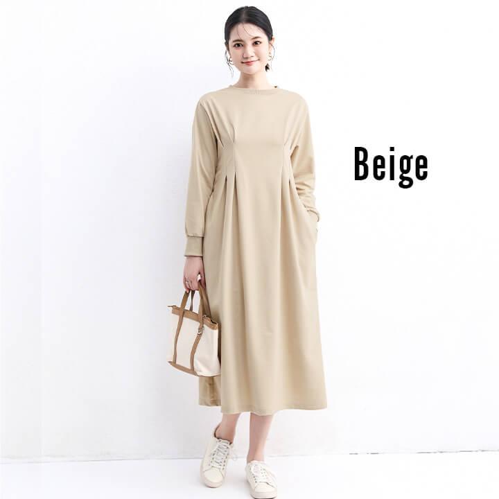 ワンピース レディース コットン 綿 長袖 20代 30代 パーカーワンピース ロング ナチュラル カジュアル 体型カバー ゆったり 大きめ ゆるっとワンピ rt1119 | You Color | 06