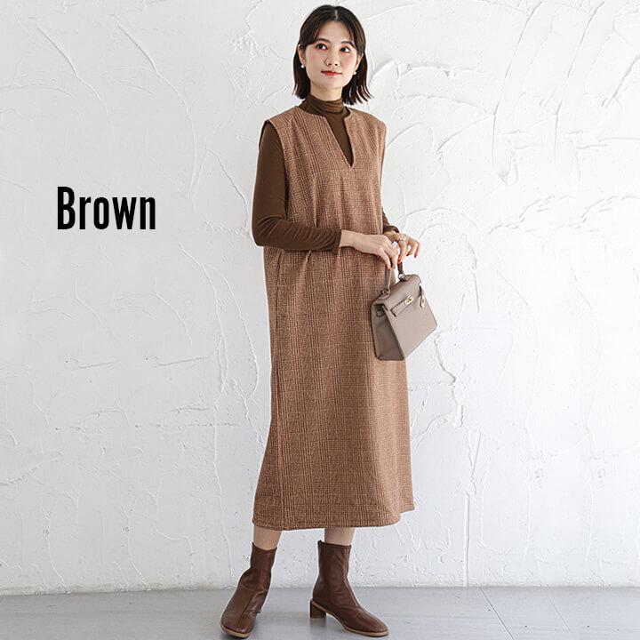 You Color ワンピース ジャンパースカート ジャンスカ 深Vネック