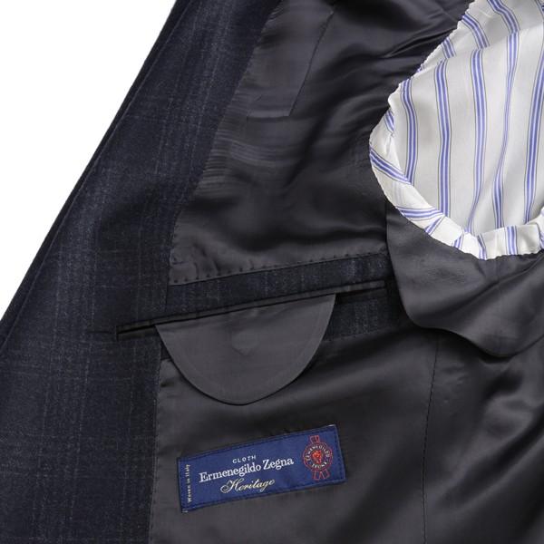 秋冬 メンズビジネススーツ Ermenegildo Zegna HERITAGE BAW3201 エルメネジルド・ゼニア ヘリテージ チャコール シャドーグレンチェックの画像