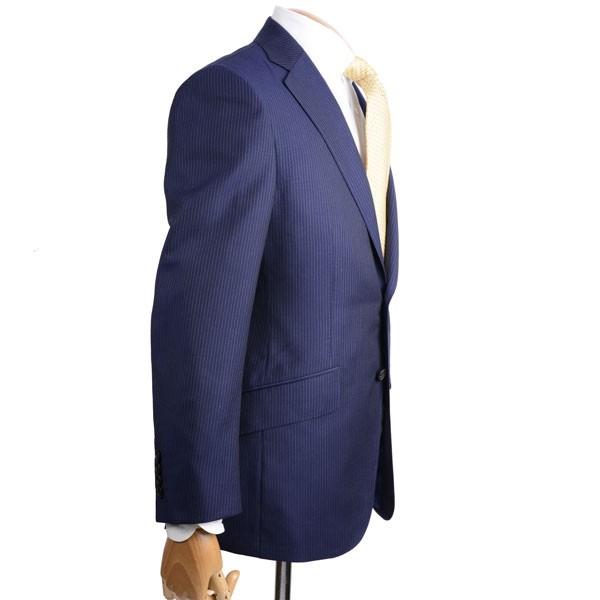 春夏 メンズビジネススーツ エルメネジルド・ゼニア Ermenegildo Zegna トロピカル ネイビー AW4101 極細ストライプ ブリテッシュモデルの画像