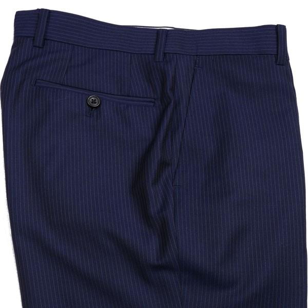 春夏 メンズビジネススーツ エルメネジルド・ゼニア Ermenegildo Zegna トロピカル ネイビー AW4101 極細ストライプ ブリテッシュモデルの画像