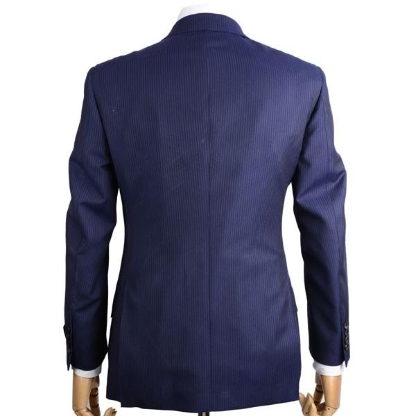 春夏 メンズビジネススーツ エルメネジルド・ゼニア Ermenegildo Zegna トロピカル ネイビー AW4101 極細ストライプ ブリテッシュモデルの画像