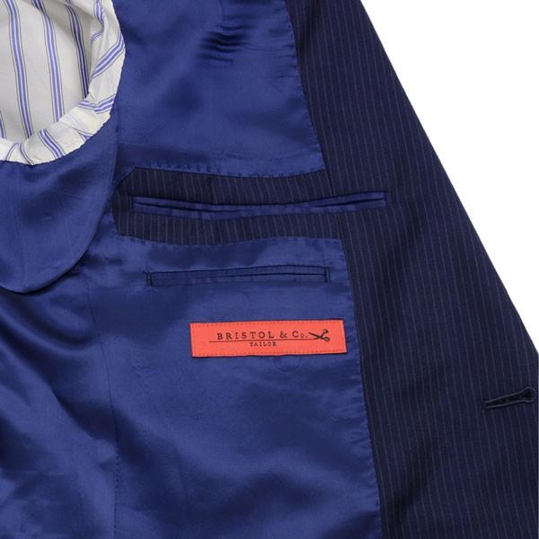 春夏 メンズビジネススーツ エルメネジルド・ゼニア Ermenegildo Zegna トロピカル ネイビー AW4101 極細ストライプ ブリテッシュモデルの画像