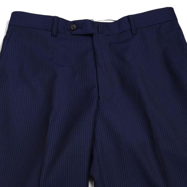 春夏 メンズビジネススーツ エルメネジルド・ゼニア Ermenegildo Zegna トロピカル ネイビー AW4101 極細ストライプ ブリテッシュモデルの画像