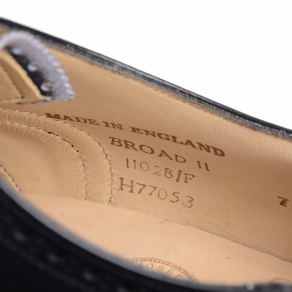 チーニー CHEANEY ウイングチップ ブロード２ ブラック ドレスシューズ ブラックカーフ レザーソールの画像