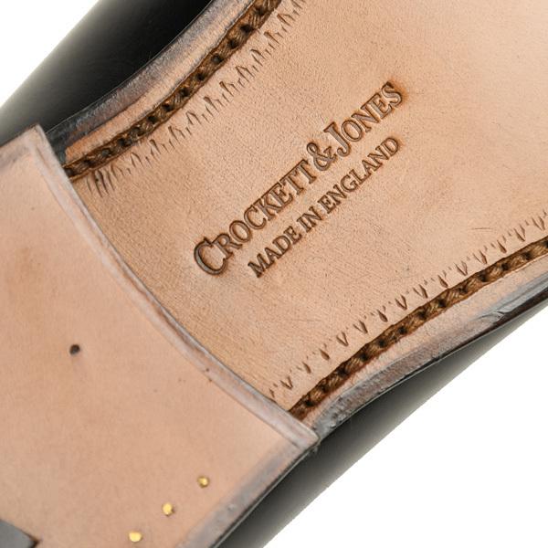 クロケット＆ジョーンズ CROCKETT&JONES ボストン２ ブラック 6224 クラシック コインロファー カーフスキン レザーソールの画像