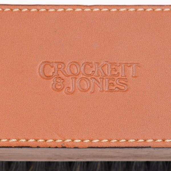 クロケット＆ジョーンズ Crockett\u0026Jones 純正シューケアブラシス ブラック クリーム伸ばし・ツヤ出し スムースレザー用 豚毛 M寸の画像