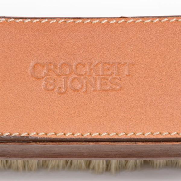 クロケット＆ジョーンズ Crockett\u0026Jones 純正シューケアブラシス ホワイト クリーム伸ばし・ツヤ出し スムースレザー用 白豚毛 小の画像