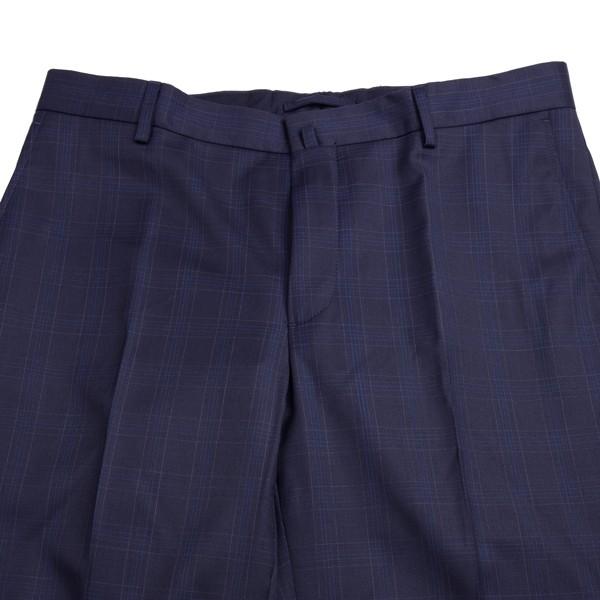 秋冬 ハケット ロンドンHACKETT LONDON HM422646R シングル２ボタン ビジネススーツネイビー シャドーグレンチェック ブリテッシュモデルの画像