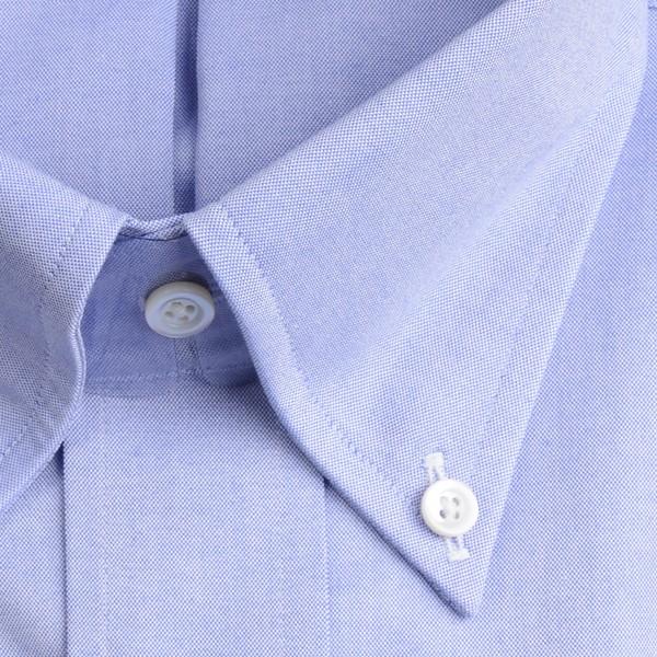 Jプレス メンズ J.PRESS MEN'S ボタンダウンシャツ 80/2スーピマピンオックス プレミアムプリーツ（形態安定機能）ブルー｜eton｜02