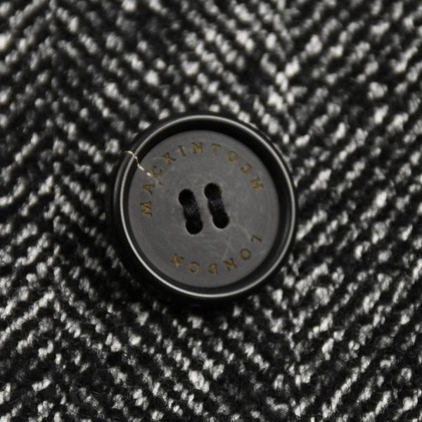 《送料込》 秋冬 マッキントッシュロンドン メンズ ウール アルパカヘリンボーン ベルテッド ステンカラーコート モノクロ 透湿防水素材 ロロピアーナ素材 【UO2025553042】(71214円)