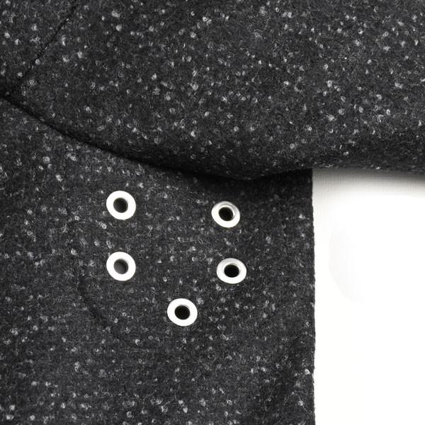 秋冬 マッキントッシュロンドン メンズ MACKINTOSH LONDON ダンケルド バーズアイ ウールベルテッドコート チャコール 伊・ディプライ社製素材の画像