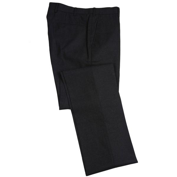 秋冬 ポールスチュアート メンズ PAUL STUART ウールサキソニー無地トラウザーズ チャコール ノープリーツ