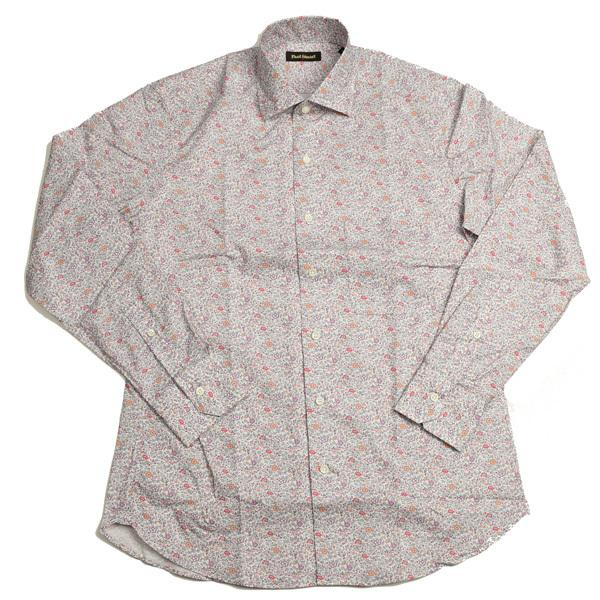好評 ポールスチュアート メンズ Paul Stuart イタリアンカラー カジュアルシャツ ピンク系 英国リバティー社素材リバティフラワープリント 在庫一掃 Www Thedailyspud Com