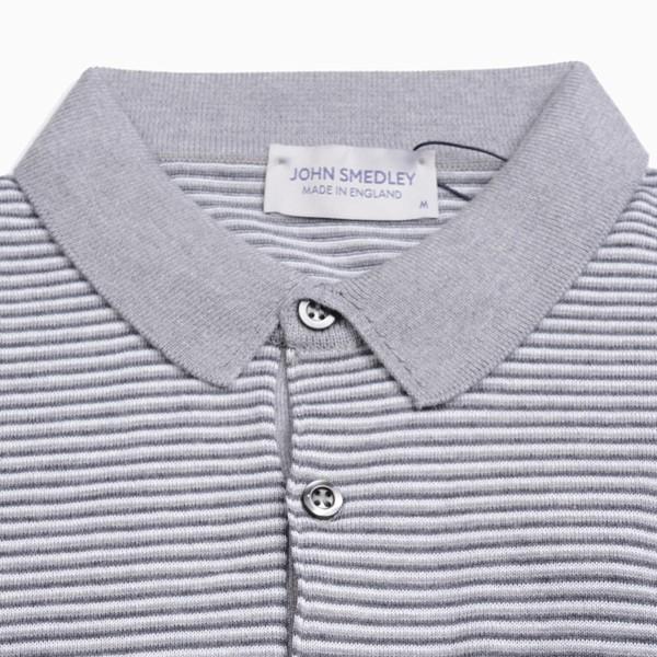 【美品】ジョンスメドレー 半袖 ポロシャツ ニット グレー M ポロニット ジョンスメドレー 半袖 ポロシャツ ニット チャコールグレー M
