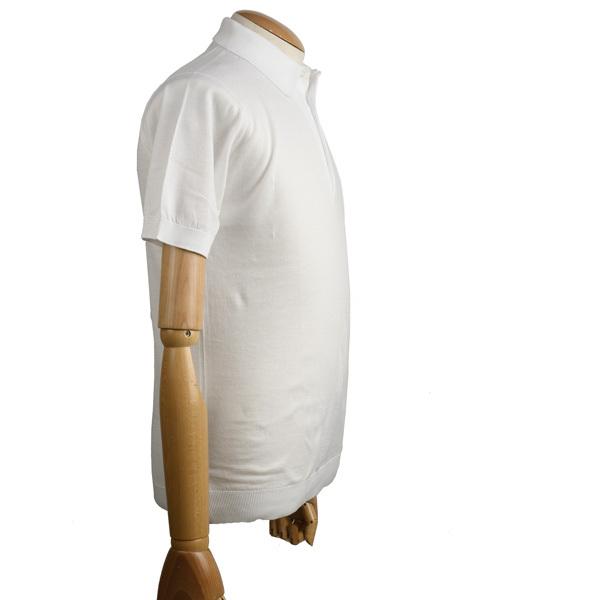 ジョンスメドレー　半袖ポロシャツ　ホワイト　L JOHN SMEDLEY ジョンスメドレー ポロシャツ RHODES ITALIAN FIT