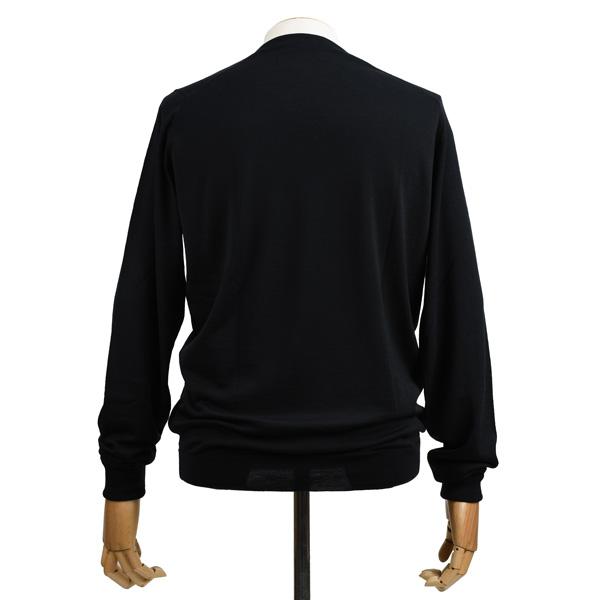 JOHN SMEDLEY（ジョンスメドレー） 秋冬 メンズ ボビー ブラック 長袖V