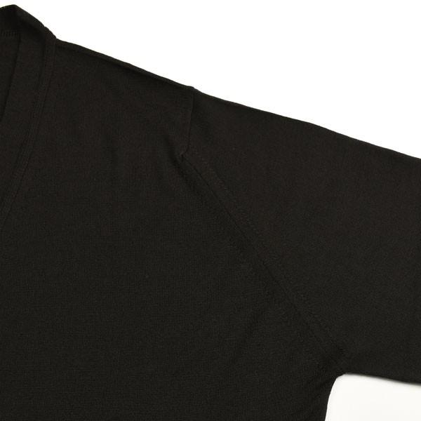秋冬 ジョンスメドレー メンズ JOHN SMEDLEY 長袖Vネックカーディガン ダークココア（こげ茶）ネープルス（ナポリ） 30ゲージメリノウール_4