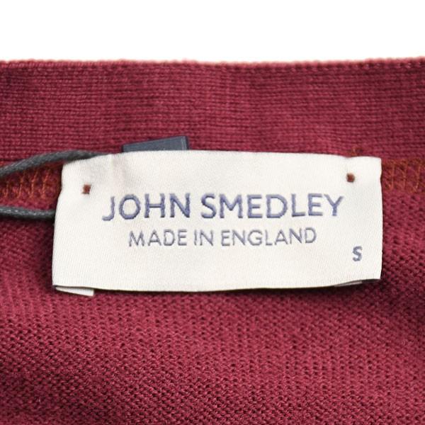 秋冬 ジョンスメドレーメンズ JOHN SMEDLEY フロント釦ニットベスト（前開きチョッキ） ウエストコート ボルドー ステーブリー 30G メリノウール｜eton｜07