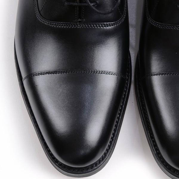 チーニー CHEANEY ストレートチップ ライム ブラック ドレスシューズ キャップトゥ ブラックカーフ レザーソールの画像