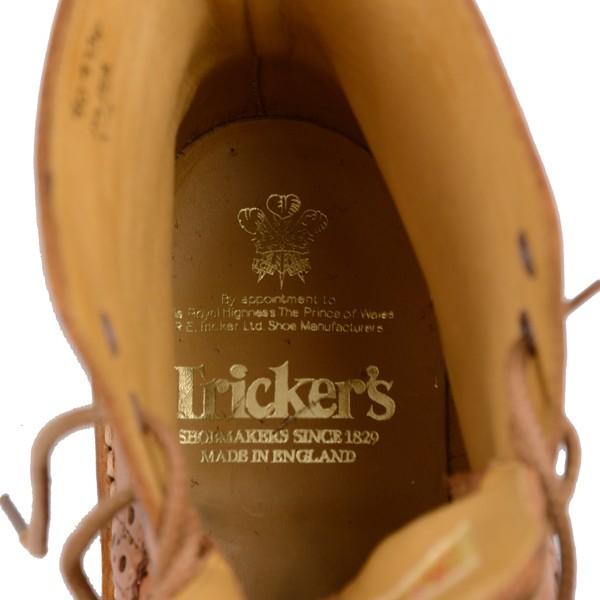 トリッカーズ TRICKER'S カントリーブーツコレクション 2508 マルトン ブラウン ７穴フルブローグブーツ シーシェドゴースカーフ  ヘビーレザーソールソールの画像