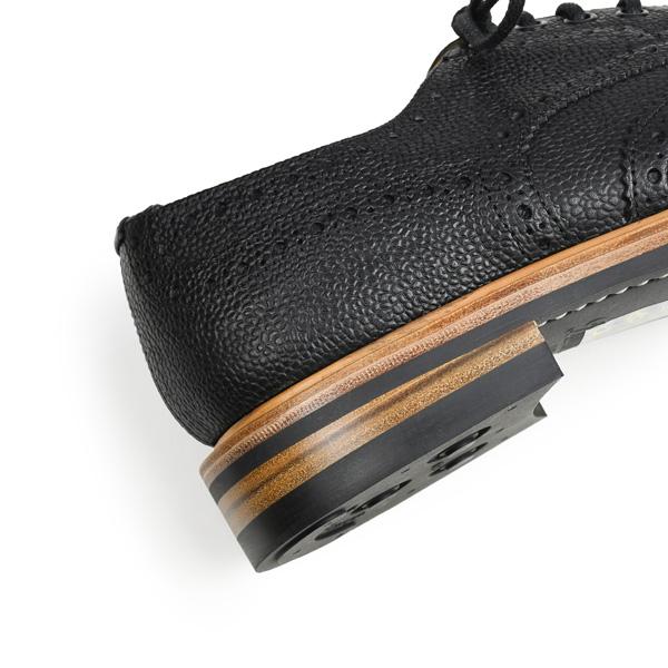 トリッカーズ Tricker's バートン/ケズウィック ブラック スコッチグレイン ダイナイトソール カントリーシューズ ウィングチップ フルブローグ短靴の画像