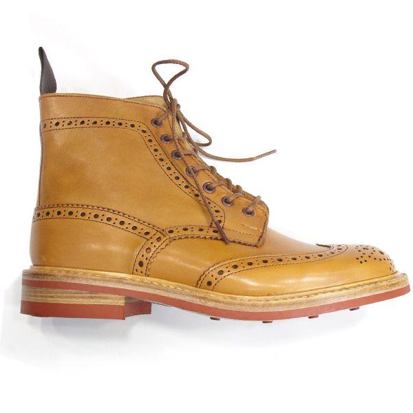 トリッカーズ TRICKER'S カントリーブーツコレクション 2508 マルトン ７穴フルブローグブーツ 1001バーニッシュドカーフ  レッドダイナイトソール｜eton｜02