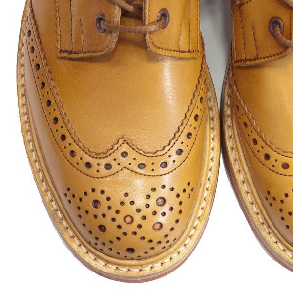 トリッカーズ TRICKER'S カントリーブーツコレクション 2508 マルトン ７穴フルブローグブーツ 1001バーニッシュドカーフ  レッドダイナイトソール｜eton｜04