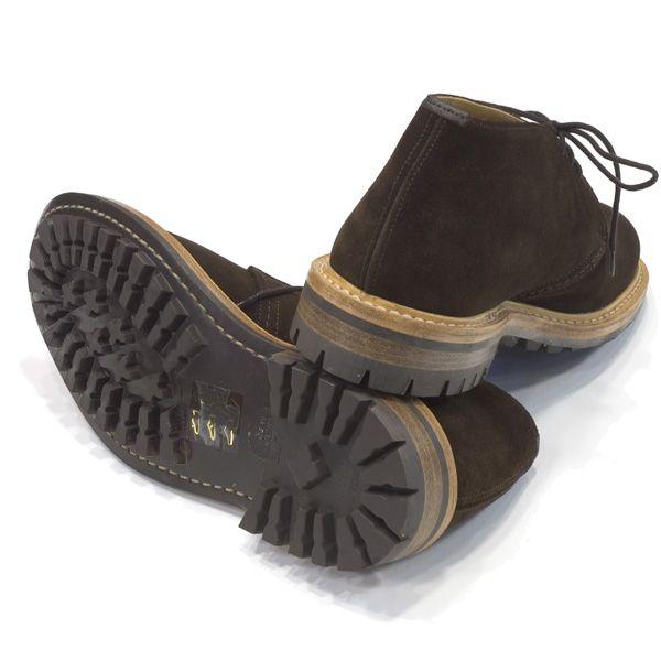 トリッカーズ  Tricker's カントリーコレクション M7468 ウィンストン ３穴 アンクルブーツ  チョコレートレペロ・スエード  ヘビーコマンドソールの画像