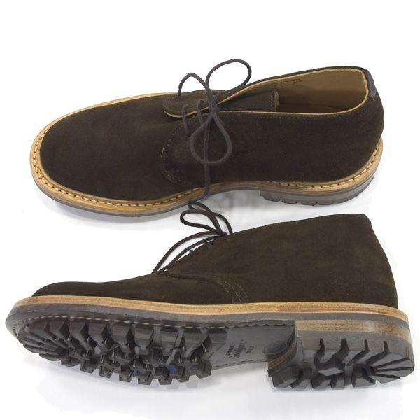 トリッカーズ  Tricker's カントリーコレクション M7468 ウィンストン ３穴 アンクルブーツ  チョコレートレペロ・スエード  ヘビーコマンドソールの画像