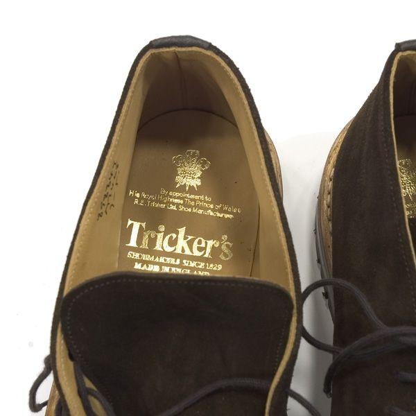 トリッカーズ  Tricker's カントリーコレクション M7468 ウィンストン ３穴 アンクルブーツ  チョコレートレペロ・スエード  ヘビーコマンドソールの画像