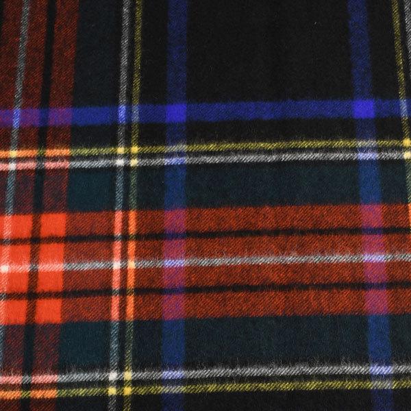 秋冬 ジョンストンズ JOHNSTONS カシミア大判ストール WA56 KU0234ブラック系xレッド系 タータンチェック ブラックスチュアートの画像