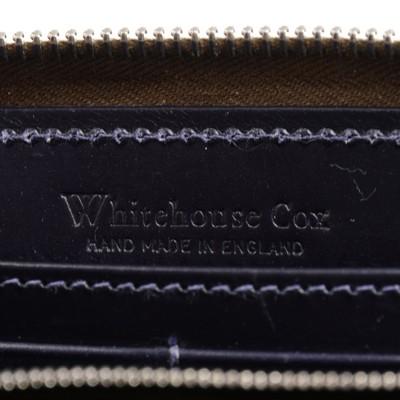 ホワイトハウスコックス WHITEHOUSE COX s2622 ロングジップラウンドウォレット ロンドンカーフxブライドルレザー ブラウンxネイビー バイカラー デカジップの画像