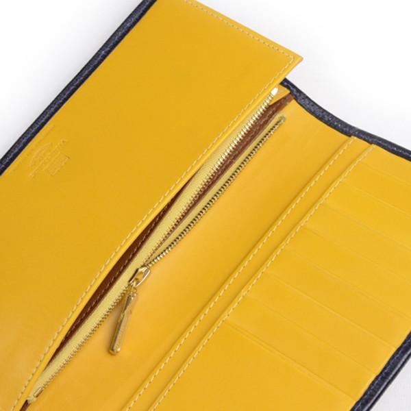【美品】ホワイトハウスコックス ネイビー×イエロー ブライドルレザー 長財布 Horiは【ホワイトハウスコックス S7660 三つ折り財布】を手に入れた