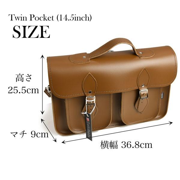 Zatchels（ザッチェルズ） ツインポケットサッチェルバッグ-14.5インチ 