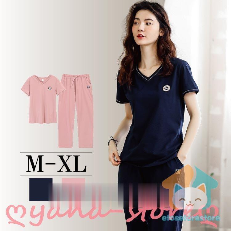 寝巻き 部屋着 パジャマ 家着 レディース 夏 可愛い かわいい スウェット ルームウェア 外出 セットアップ 上下セット 半袖 スポーツウェア vycxsk9m 下着 靴下 部屋着 Www Robotnature Com