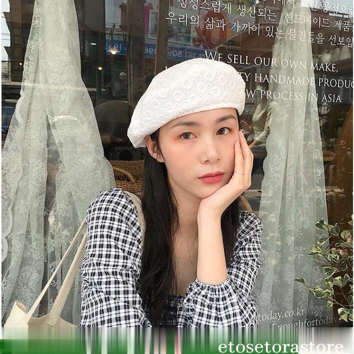 大人気』ベレー帽 黒メッシュ 春夏 レディース 可愛い - 通販