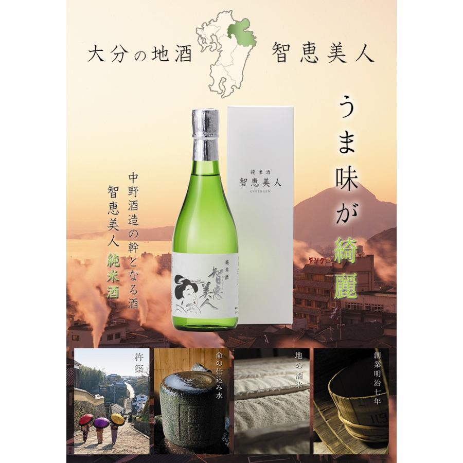 智恵美人 純米酒 720ml 大分県 中野酒造 : 大分の酒エトーシン - 通販