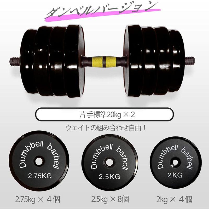 フィットネス用具 ダンベル スチールダンベル 可変式 可変式ダンベル バーベル (20kg×2個 40kg) ダンベル スチールダンベル 可変式 可変式ダンベル バーベル 20kg×2個 40kg