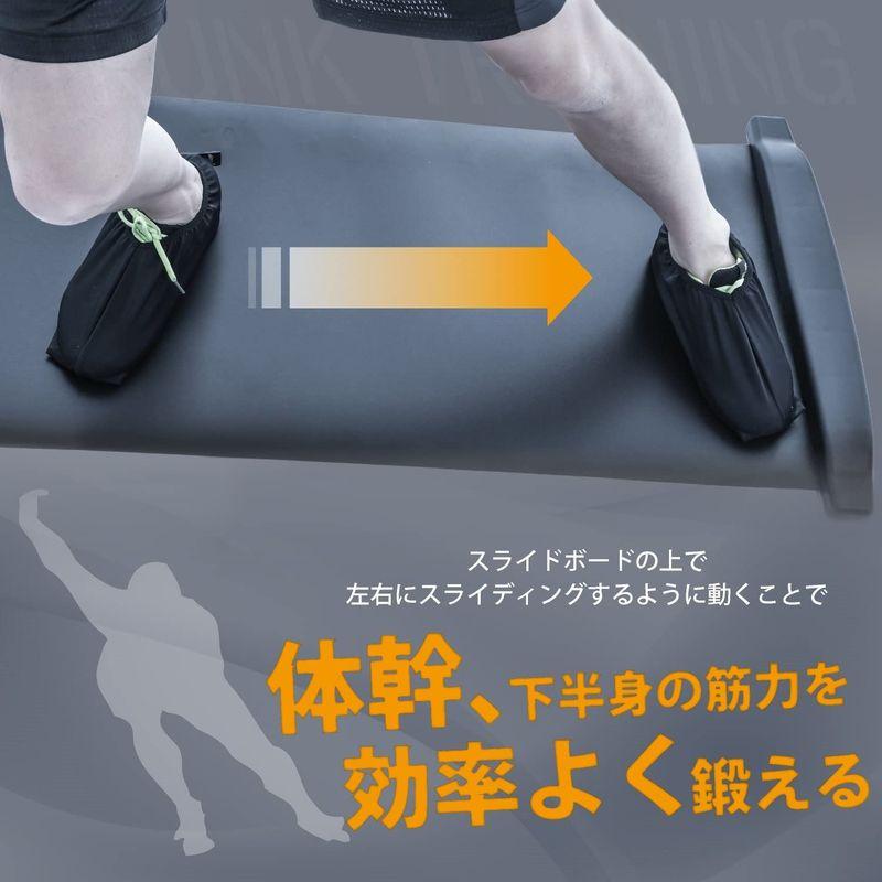 新座買蔵 フィットネス用品 H&Yo スライドボード スライダーボード スライディングボード スライドハンドカバー付属 自宅で効率よく有酸素