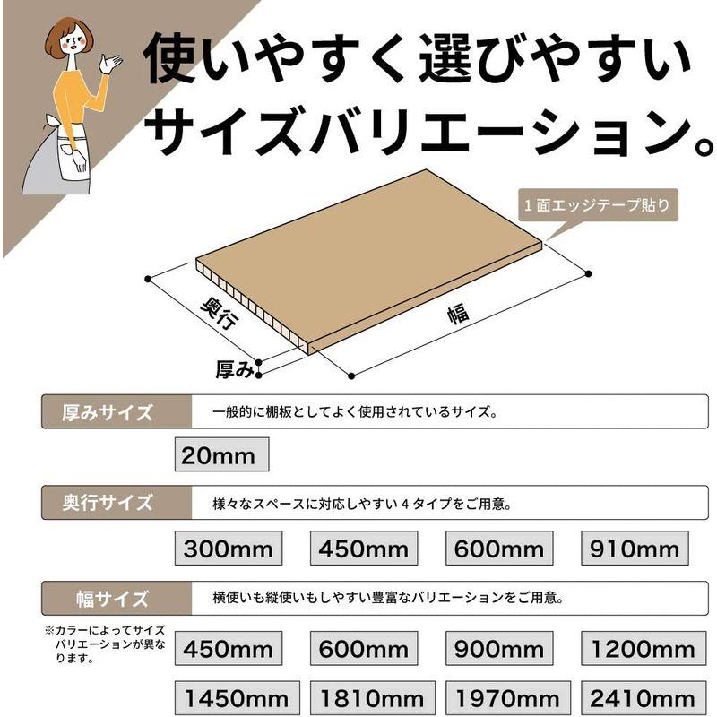 棚板　南海プライウッド　アートランバーOタイプ　20×300×1810mm　O20-16-UJ　アンバーウォールナット