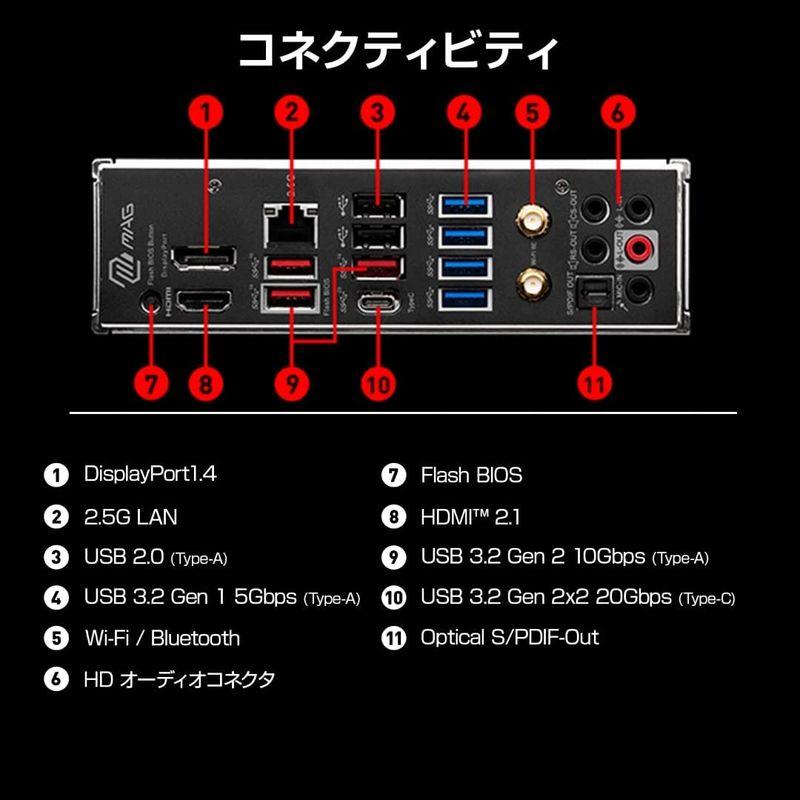 MSI マザーボード MAG B650 TOMAHAWK WIFI AMD Ryzen 7000 シリーズ(AM5)対応B650チップセット｜etotvil2｜06